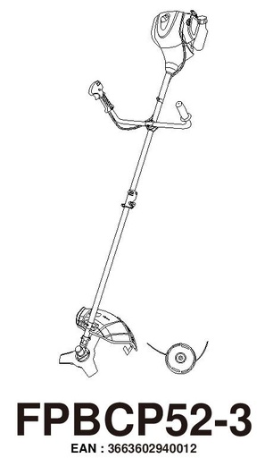 FPBCP52-3 DEBROUSSAILLEUSE 52CC GP101 SLM52 SUNRAY